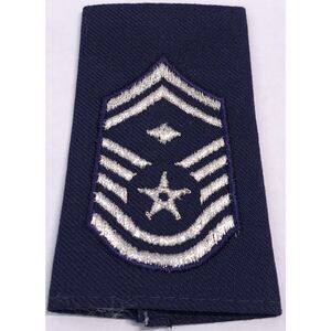 Lot of 2 New US Air Force Senior Master Sergeant Shoulder Marks Blue Embroidered